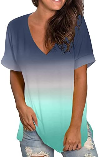 חולצות חולצות לנשים קל משקל קצר שרוול רטרו בתוספת גודל קיץ כיכר צוואר עניבה לצבוע טרנדי מזדמן