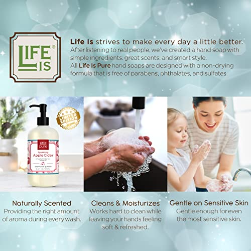 החיים הם סבון ידיים נוזלי טהור, חבילת מגוון ריחות עונתיים, טבעי ובר קיימא, 12.5 אונקיות - חבילה של 6