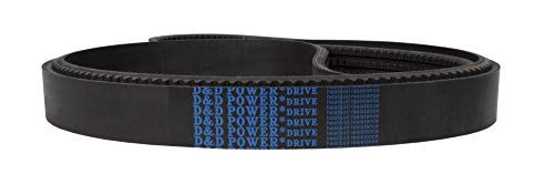 D&D PowerDrive R3VX630-2 חגורת V עם חגורה חמורה, גומי, אורך 63 , 2 להקה