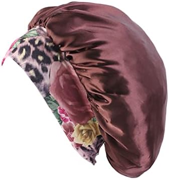 כובע דלי נשים סאטן סאטן קטן גודל ראש מתכוונן גודל שינה שינה מכסה משי לנשים גברים שכבה כפולה סאטן