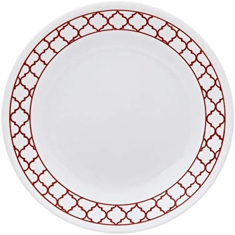 Corelle Crimson Trellis Plate Plate 6.75 בסט של 4