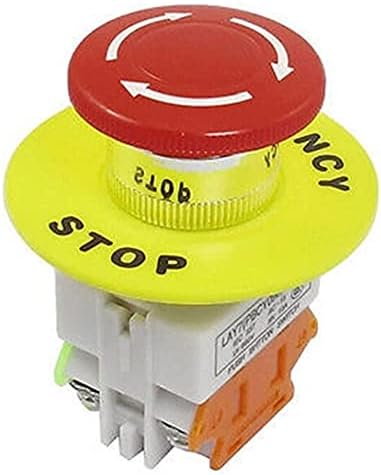 SVAPO כובע פטריות אדום 1 לא 1NC DPST עצירת חירום לחיצה על כפתור כפתור AC 660V 10A