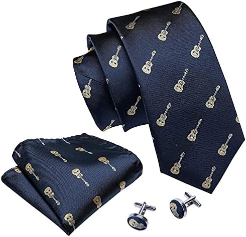 בארי.וואנג כיף בעלי החיים קשרי לגברים מעצב מטפחת חפתים ארוג מזדמן עניבה סט