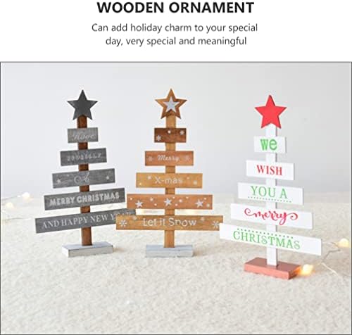 קישוטי חג המולד של Veemoon עץ חג המולד מעץ עיצוב דגם: 2 pcs חג המולד עץ מזויף אנו אתם עץ חג מולד