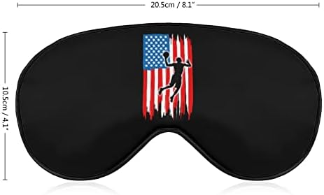 מסכת עיניים של דגל הכדורסל האמריקני עם רצועה מתכווננת לגברים ונשים לילה שינה מנמנם