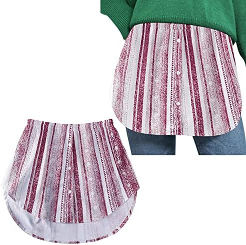 מיני חולצה מאריך תחתון עם אלסטי להקת המותניים הרחבות מתכוונן שכבות מזויף למעלה מיני חצאיות נמוך
