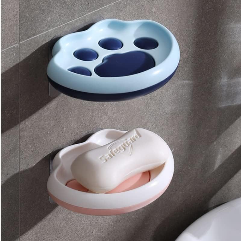 אמבטיה סבון צלחת חזק קיר רכוב ניקוז סבון מחזיק קריקטורה סבון מגש אביזרי אמבטיה