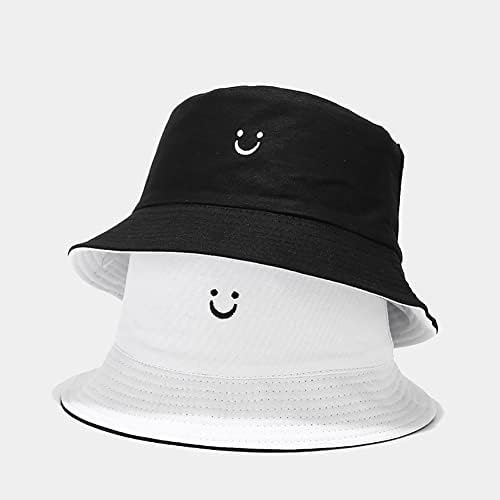 Xyiyi Smiley Face Face כובעי כובעי טיול קיץ חוף כובע שמש לנשים בנות