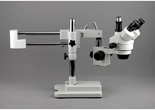 מיקרוסקופ זום סטריאו טרינוקולרי מקצועי דיגיטלי של אמסקופ 4 הרץ-פרל-מ', עיניות פי 10, הגדלה פי 3.5-90, מטרת