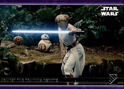 2020 Topps מלחמת הכוכבים העלייה של Skywalker Series 2 Purple 11 נגד כרטיס המסחר המרוחק לאימונים