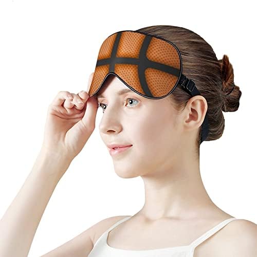מסכת שינה רקע כדורסל מסכת עיניים ניידת עם כיסוי עיניים עם רצועה מתכווננת לגברים נשים