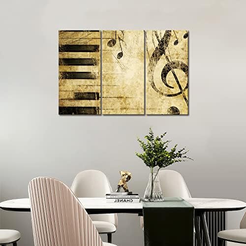 הערה ופסנתר של מפתחות נייר קיר אמנות ציור תמונות הדפסה על בד מוסיקה התמונה לבית מודרני קישוט