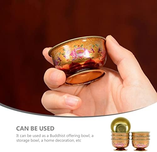 Cabilock 7 יח 'סגסוגת מציעה קערה בודהיסטית בודהיסטית בודהיסטית למדיטציה ליוגה בוערת מחזיק קטורת טקס טקס מריחת