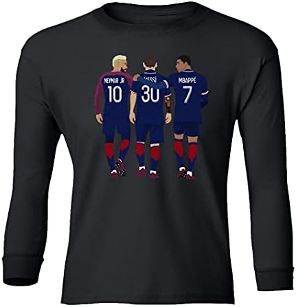 כדורגל פריז שלישיית כדורגל חדשה של כדורגל ליאו בנות בנות נוער נוער חולצת טריקו שרוול ארוך