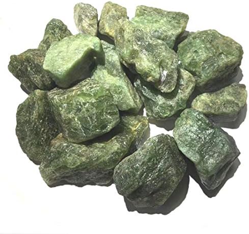 אנרגיה ריפוישוק אבני אפטיט ירוקות מחוספסות ממדגסקר - אבנים גולמיות אבני חן טבעיות קריסטלים אפטיט