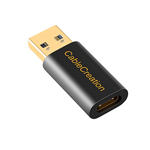 צרור - 2 פריטים: USB C נקבה ל- USB צרור מתאם זכר עם USB C ל- USB כבל 5ft
