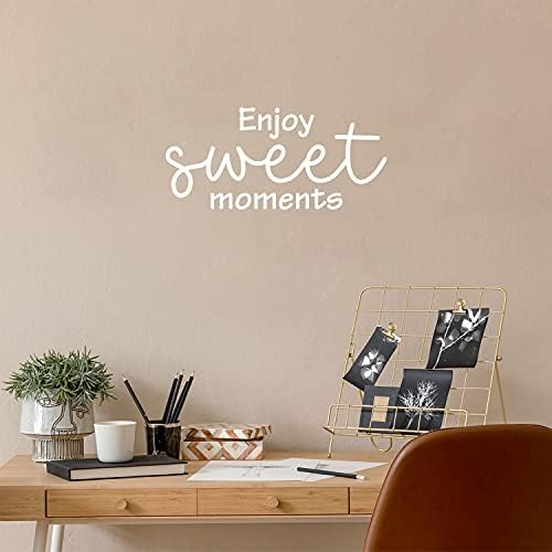 ויניל קיר אמנות מדבקות-ליהנות מתוק רגעים-11.5 איקס 25 - טרנדי מעורר השראה יפה חיובי ציטוט מדבקת