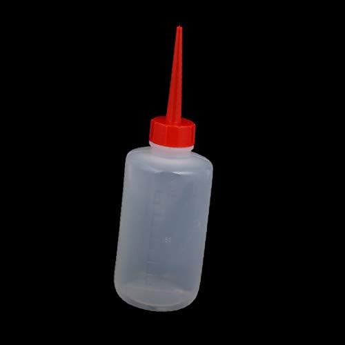 X-DREE 2 PCS 8.5 גרם LDPE פלסטיק אדום אדום סחיטה ישר סדנה סדנה תווית שמן בקבוק דבק נוזלי (2 יונידאדים 8.5-אונזה