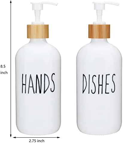 מטבח מתקן לסבון סט, חווה יד מתקן לסבון אמבטיה, לבן זכוכית מתקן לסבון עם משאבת, לבן מתקן לסבון, יד צלחת מתקן