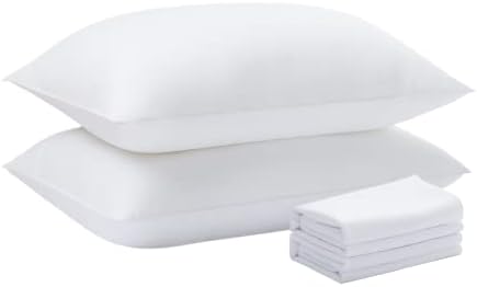 כריות מיטות קירור של אקנבה לשינה, מיקרופייבר פרימיום ממלא תומך רך עבור ישנים בגב ובטן, עם כיסוי