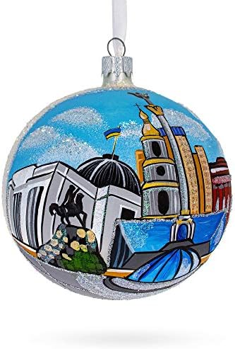 קייב, אוקראינה זכוכית כדור חג המולד קישוט 4 סנטימטרים
