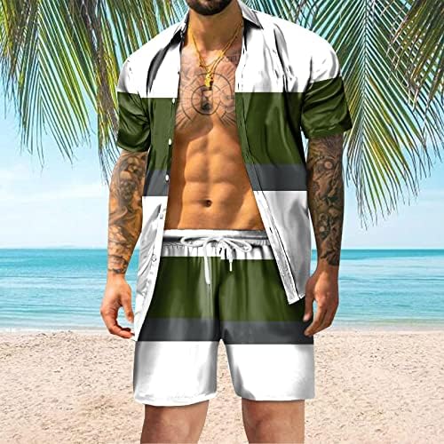 חליפות BMISEGM לגברים Mens Mens Summer אופנה פנאי הוואי חוף הים חוף דיגיטלי דפוס תלת מימד חולצה