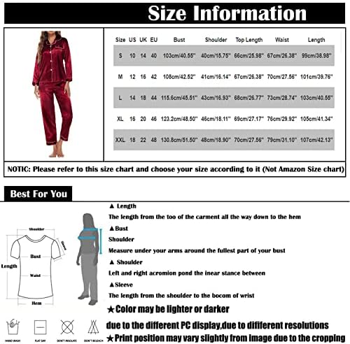 סטת פיג'מה נשים שרוול ארוך בגדי שינה כפתור בצבע מוצק חיקוי חיקוי משי PJS סטים עם כיסים