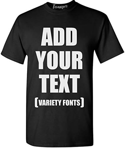חולצות T מותאמות אישית לגברים ונשים מוסיפים את הטקסט שלך עם טקסטים מותאמים אישית של יוניסקס כותנה