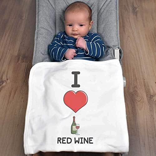 Azeeda 'אני אוהב יין אדום' שמיכה / צעיף כותנה כותנה
