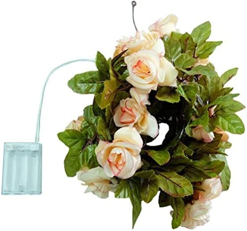 אורות מיתר פרחי פרחים של רוז, פיות פרחי LED מיתרים מיתרים אור סוללה המופעלת אורות זר למסיבת חתונה ביתית