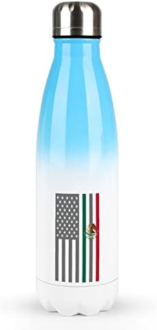 דגל מקסיקו אמריקאי 17oz בקבוק מים ספורט נירוסטה ואקום מבודד צורת קולה בקבוק ספורט לשימוש חוזר