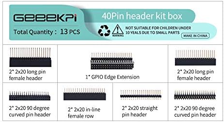Geeekpi 2x20 40 סיכה ערכת כותרת נשייה לערימה עבור Raspberry Pi 4b/3b+/3b/2b/b+/a+/zero/zero w/Jetson Nano/Tinker