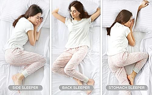 כריות מיטות מצעי אוטופיה לגודל קווין ישן, סט של 2, קירור באיכות מלון, לגב, לבטן ישנים או צדדי