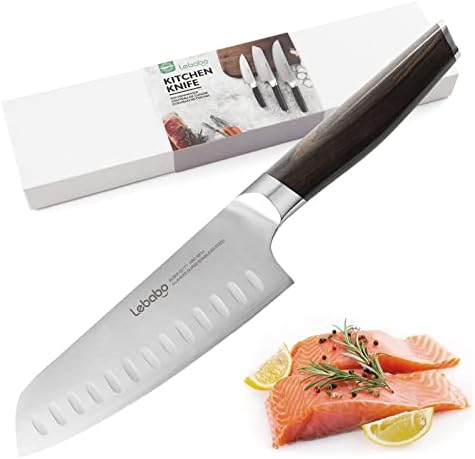 סכין מטבח לבבו-סכין שף מקצועית בגודל 8 אינץ', סכין סנטוקו בגודל 7 אינץ 'וסכין שירות בגודל 5.5 אינץ' - סוס304