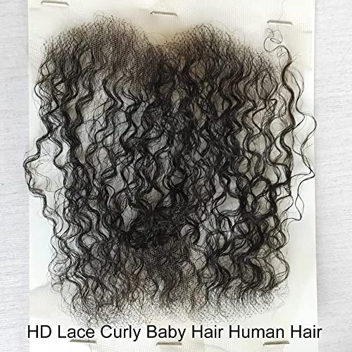 פרנצ ' סקה שוויצרי תחרה תינוק שיער קצה פסים אמיתי שיער טבעי מתולתל תינוק שיער יותר טבעי לנשים לשימוש
