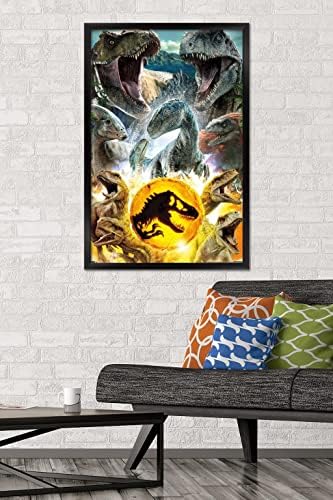 Trends World International Jurassic: Dominion - Poster Wall Group, 22.375 x 34, גרסה ממוסגרת שחורה