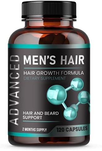 צמיחת שיער ויטמינים לגברים-גלולות נגד נשירת שיער. לצמוח מחדש שיער & מגבר; תוספת צמיחת זקן עבור