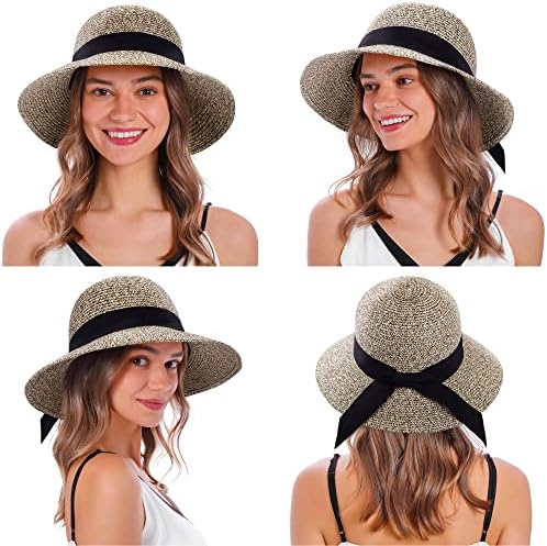 נשים של שמש כובעי הגנה גדול רחב שולי כובע נשים לארוז שמש כובע לנשים קש כובעים