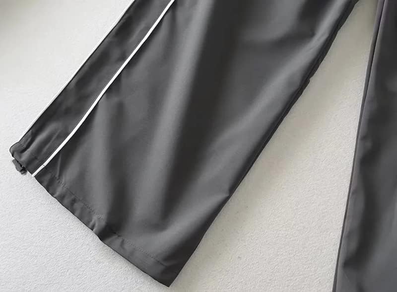 מנגמאו נשים Y2K מכנסי מסלול y2k מכנסי מצנח מכנסי מטען מותניים גבוהים עם כיסים מכנסי טרנינג רחבים טרנדיים