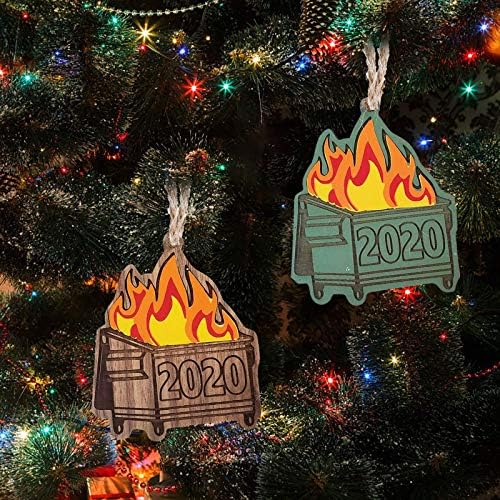 תליונים עץ חג המולד קישוט אש עץ אש זבל חג המולד 2020 קישוט תלוי חרוזי גרלנד