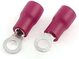 200 יחידות טבעת לשון מראש מבודד מסופי מחבר אדום עבור אוג 22-16 כבל (טרמינלס אייסלאדוס קודם כל 200 פייזות, רוג