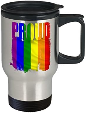 גאווה גאווה דגל מצעד קשת LGBTQ ספל נסיעות נירוסטה להטבים