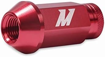 Mishimoto MMLG-15-Lockbk אלומיניום נעילה אגוזי מזוודות, M12 x 1.5, שחור