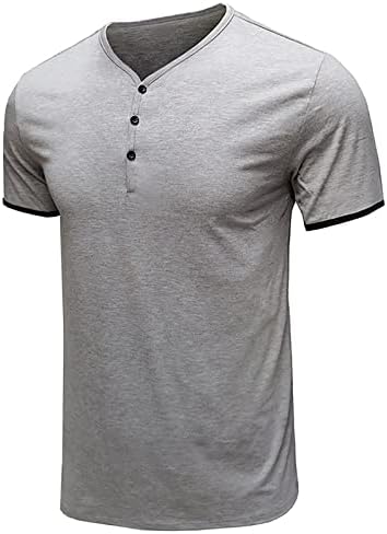 גברים חולצות שרוול קצר רזה בכושר - בתוספת גודל חולצה מוצק חולצות כפתורים חולצות מקרית