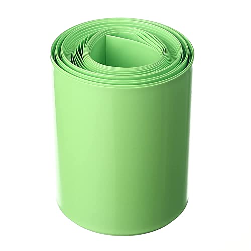 Bettomshin 1 pcs פירות ירוק PVC חום מכווץ צינורות אורך 16.4 רגל 2.56 אינץ 'שטוח לסוללת AA