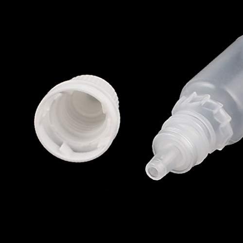 X-DREE 3PCS 10 מל טפטפת פלסטיק בקבוק שמן אתרי טיפת עיניים מכסה נוזלי סחיטה מכסה לבן (3 יחידות 10 מל קונטגוצ'ה