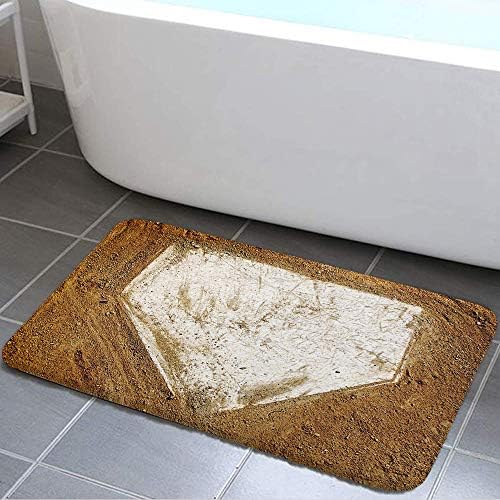 בייסבול של NYMB על שטיח אמבטיה מעץ, כניסה לרצפה ללא הרצפה חיצונית מחצלת דלת כניסה פנימית, שטיחי אמבטיה של מחצלת
