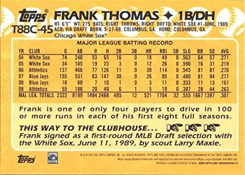 2023 Topps Series One Silver Packs Refractor T88C-45 Frank Thomas NM-M MT Chicago White Sox Baceball כרטיס