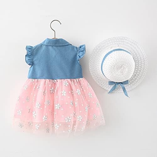 שמלות תינוקות של יארטינה נערות קיץ טלאים ללא שרוולים טלאים טול טוטו שמלת טוטו עם כובע קשת ללבוש ליום הולדת