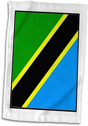כפתורי דגל עולמי פלורן עולמיים - תמונה של כפתור הדגל של טנזניה - מגבות